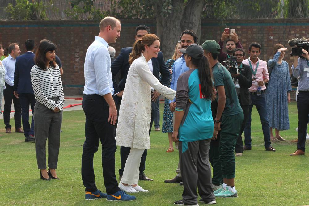 The Duke And Duchess Of Cambridge Are Playing Cricket At NCA Lahore