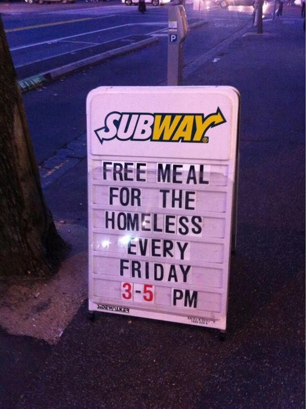 Free Meals for the Homeless