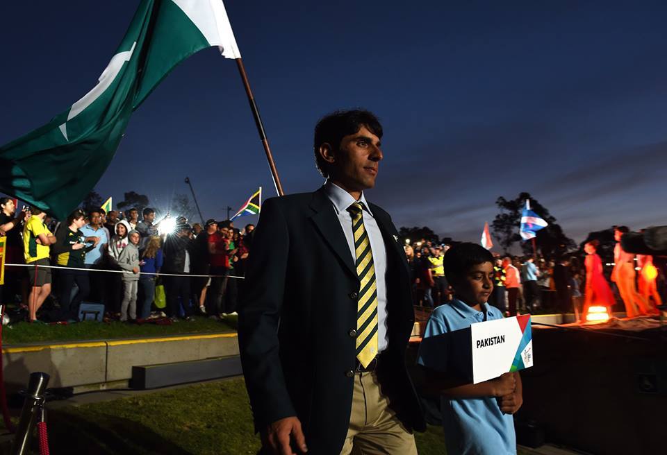 Misbah Ul Haq At WC 2015 Opening Ceremony