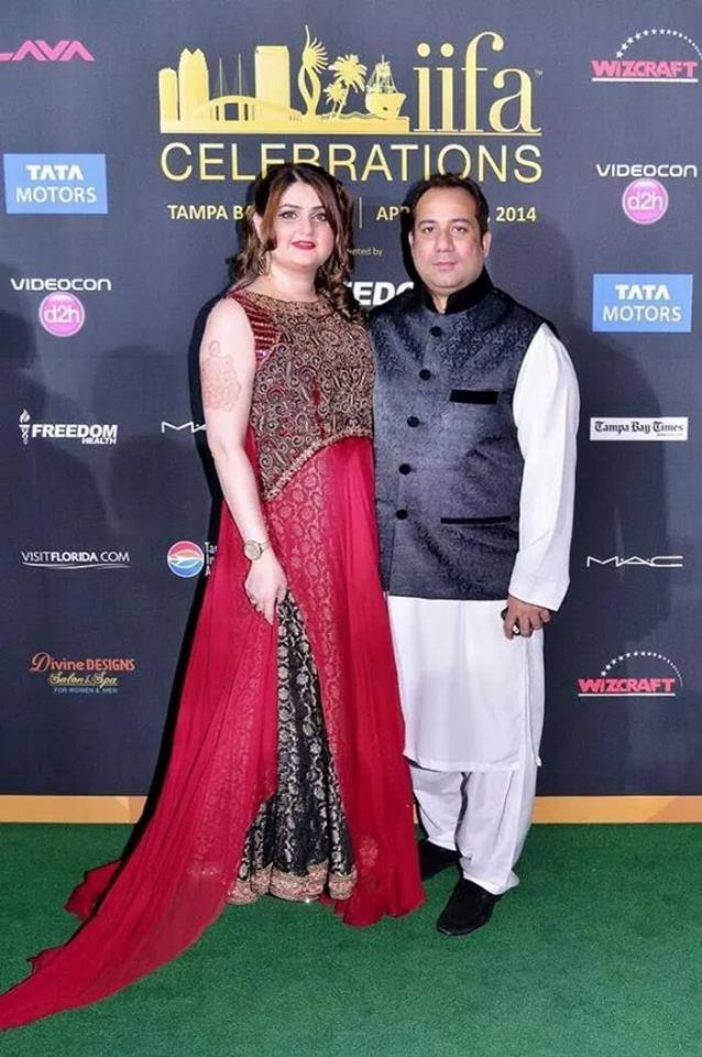 Rahat Fateh Ali Khan With His Wife