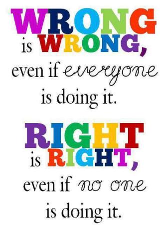 Image result for standing alone for what is right