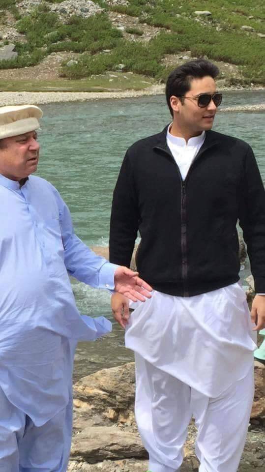 PM Nawaz Sharif With Grandson At Naran KPK