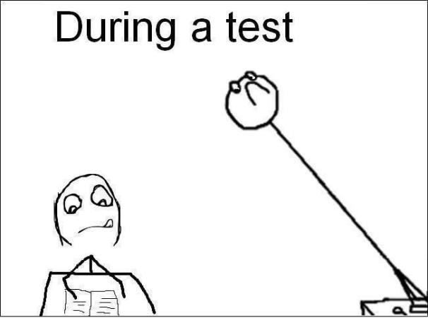 During a test
