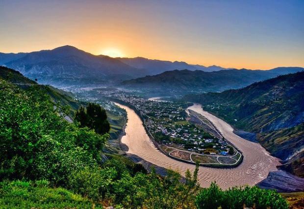 Stunning view of Muzaffarabad city 