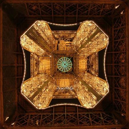 The Eiffel Tower from below