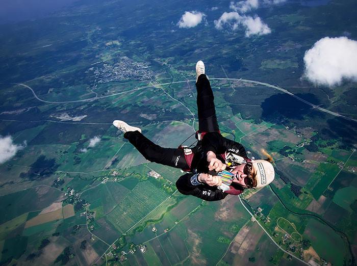 Taking Picture While Sky Diving
