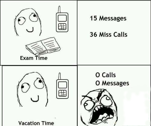 Exam Time And Vacation Time
