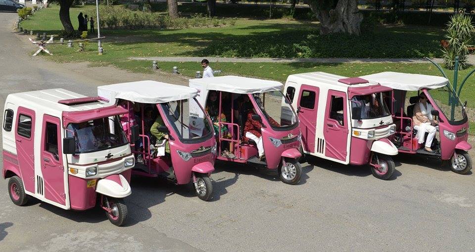 Women-only 'pink rickshaw' hits the road in Lahore