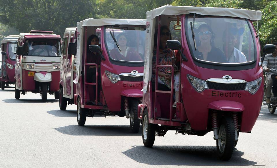 pink rickshaw is introduced by Zara Aslam