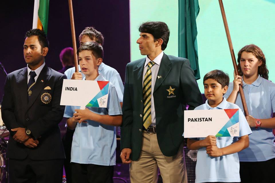 Misbah Ul Haq And MS Dhoni At Opening Ceremony