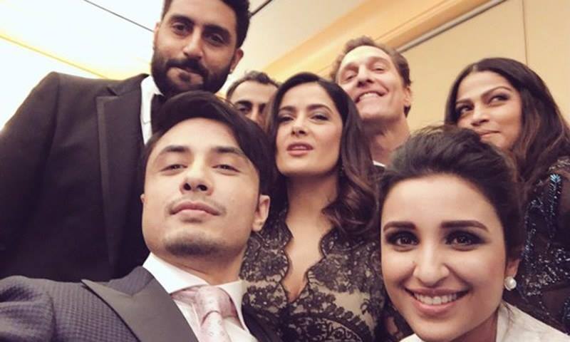 Ali Zafar with Matthew Mcconaughey Salma Hayek , Abhishek Bachchan, Parineeti