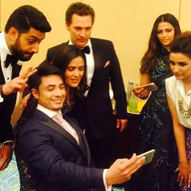 Ali Zafar with Matthew Mcconaughey, Salma Hayek  Abhishek & Parineeti