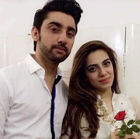 Amanat Ali With Fiancee Sarah