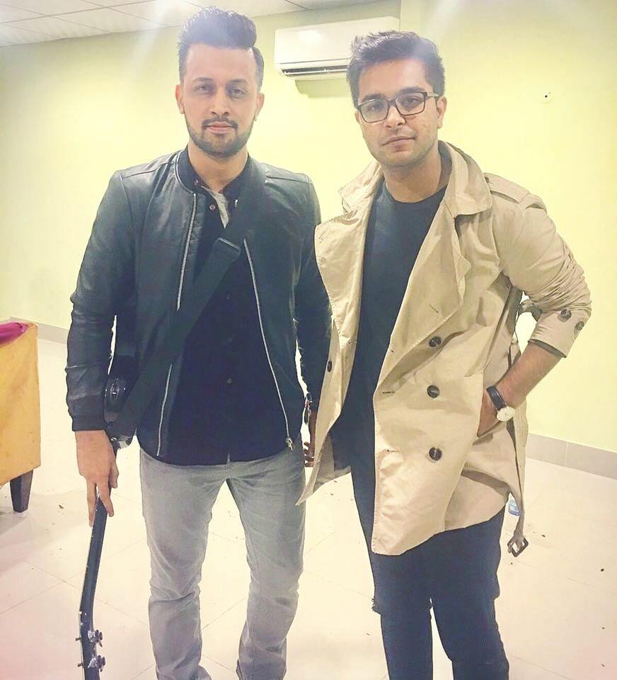 Asim Azhar With Atif Aslam In Karachi