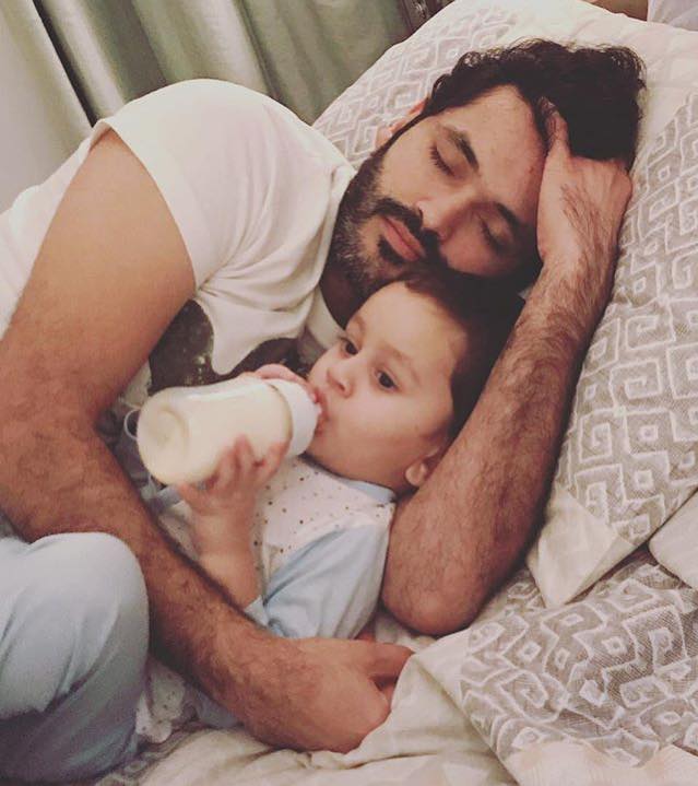 Fahad Mirza With His Son