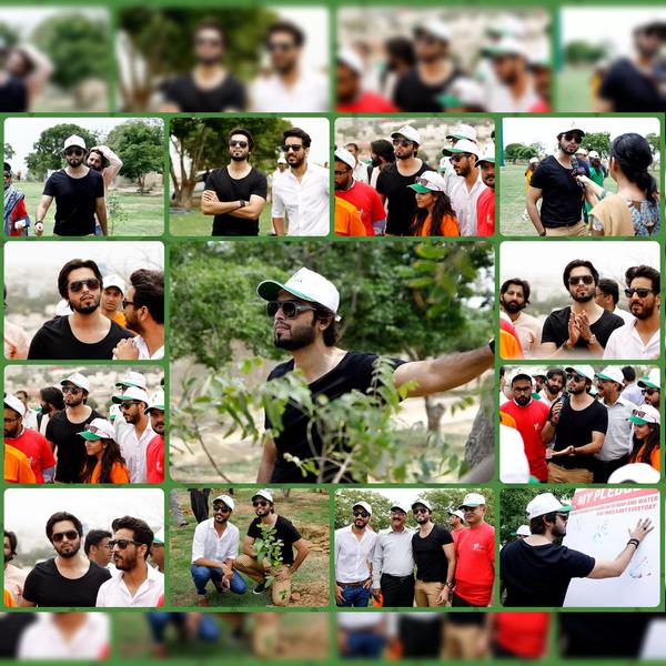 Fahad Mustafa At Plant Growing Campaign