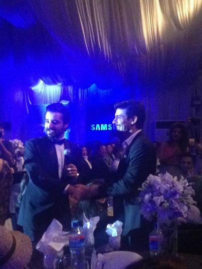 Fawad Khan And Hamza Ali Abbasi At Note 4 Pakistan Launch Event