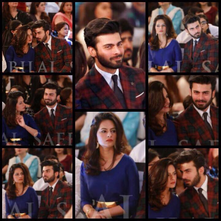 Fawad Khan And Wife Sadaf at Bridal Fashion Week 2015