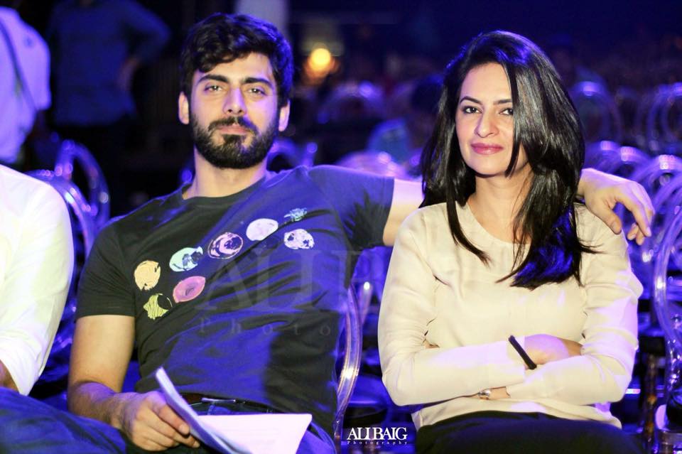 Fawad Khan With Wife At LSA Rehearsals