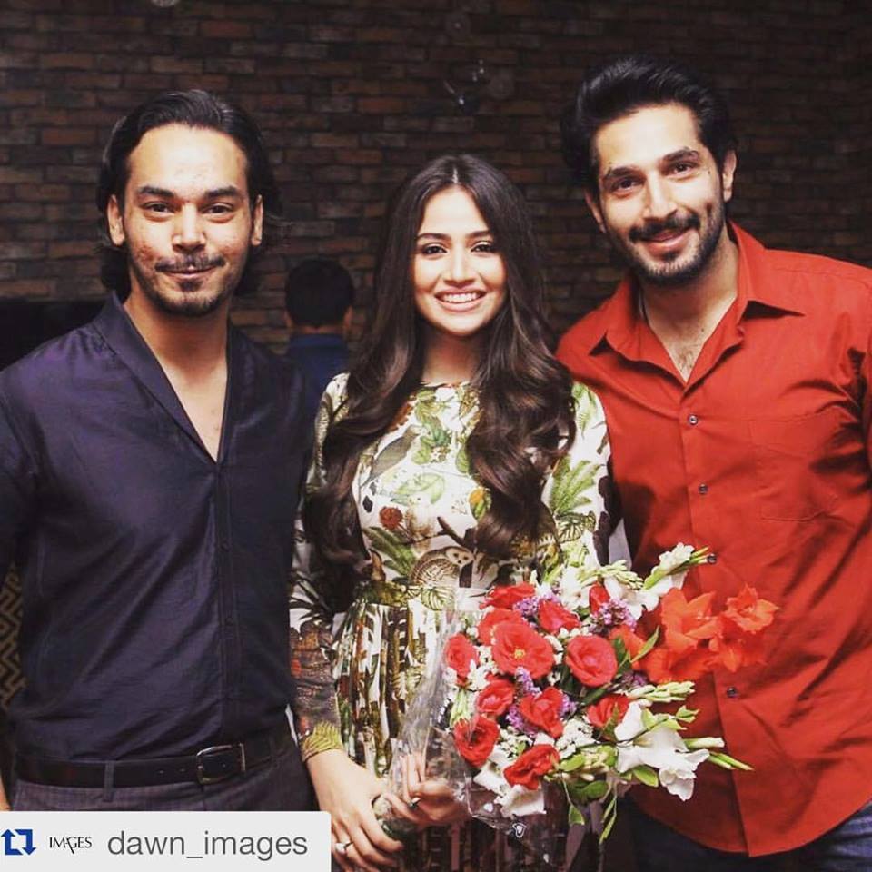 Gohar Rasheed‬ and ‪Bilal‬ with the birthday girl ‪Sana Javed‬