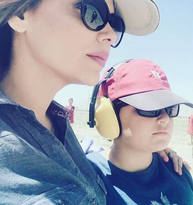 Hadiqa Kiani With Her Son