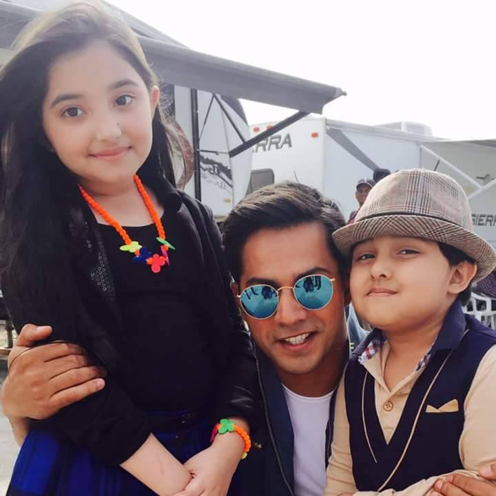 Jannat Saud‬ & ‪‎Ibrahim Saud‬ with Varun Dhawan