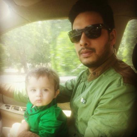 Kanwar Arsalan With His Son On Pakistan Independence day