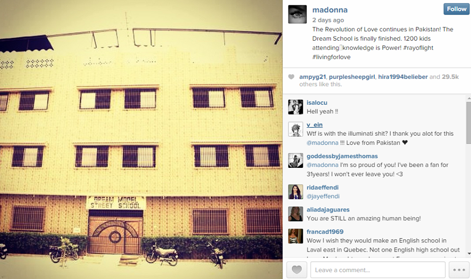 Madonna Pop Queen Opened School In Karachi