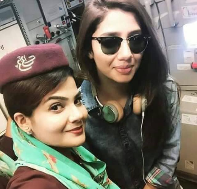 Mahira Khan Spotted On Board On PIA