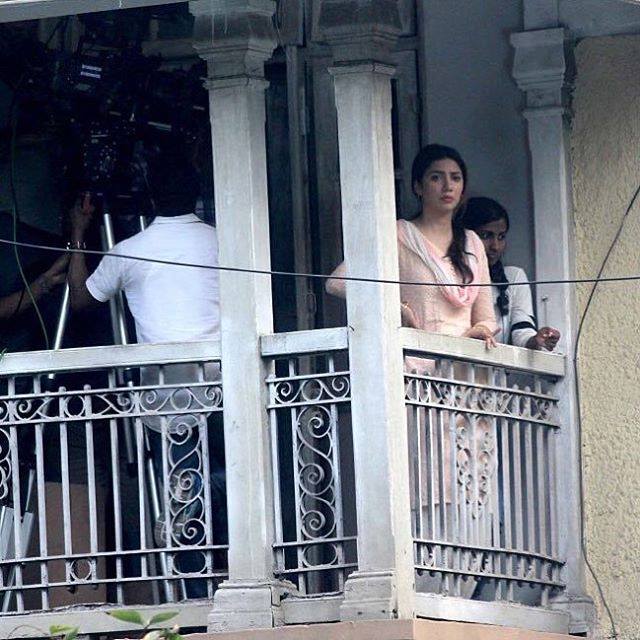 Mahira Khan on the set of Raees