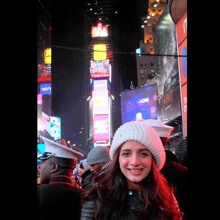 Mawra Hocane at Times Square, New York