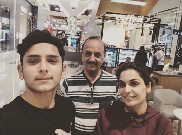 Meera With Her Father & Brother