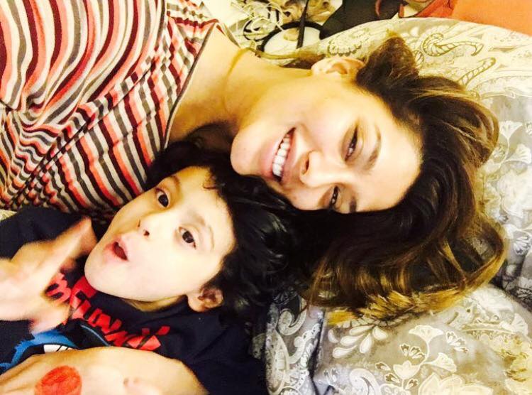 Mehwish Hayat With Her Nephew