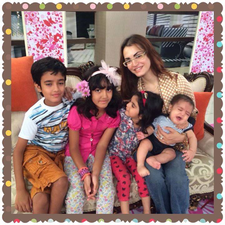 Nadia Hussain With Her Kids