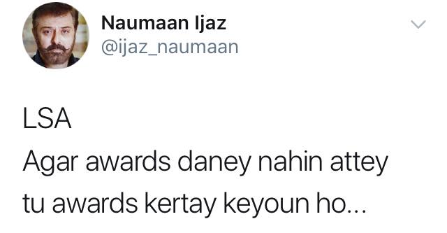 Nauman Ijaz Statement About Lux Awards