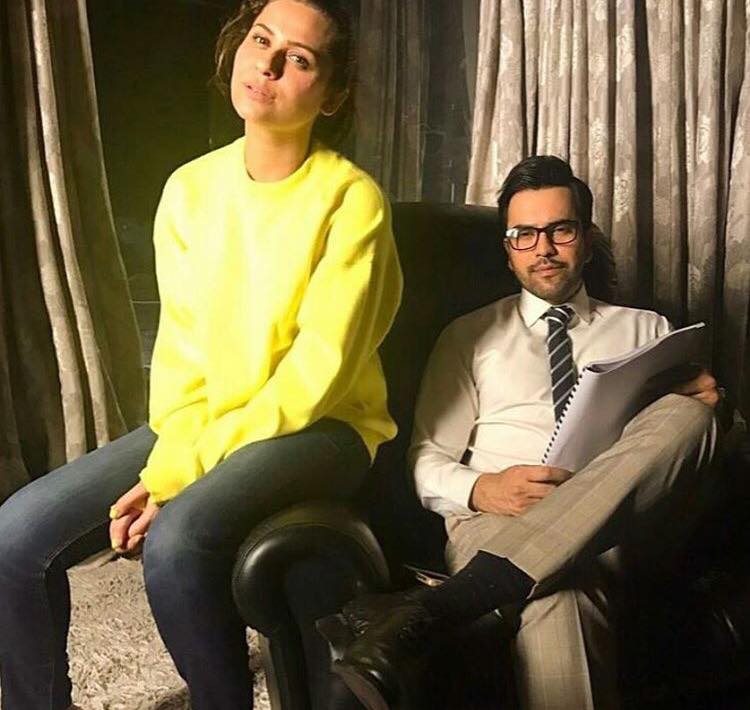 Nausheen Shah & Junaid Khan On The Set
