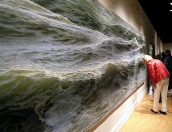 Open Water - Oil Painting On Canvas By Ran Ortner