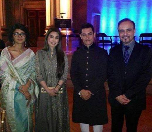 Reema Khan And Her Husband With Kiran Rao And Aamir Khan