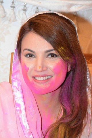 Reham Khan Celebrating Holi