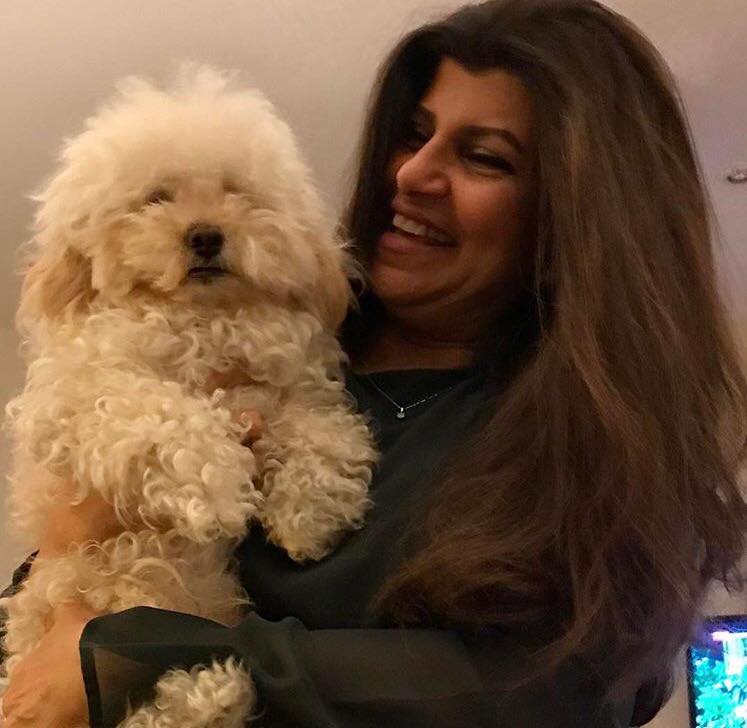 Rubina Ashraf With Her Pet Dog