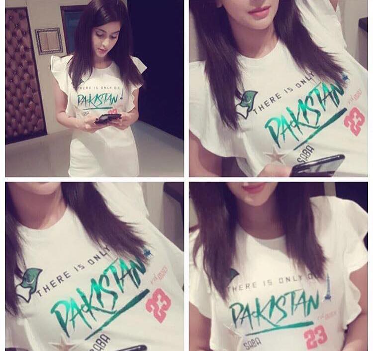 Saba Qamar Celebrating Pakistan Day