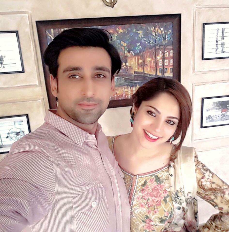Sami Khan & Neelum Muneer During Shooting