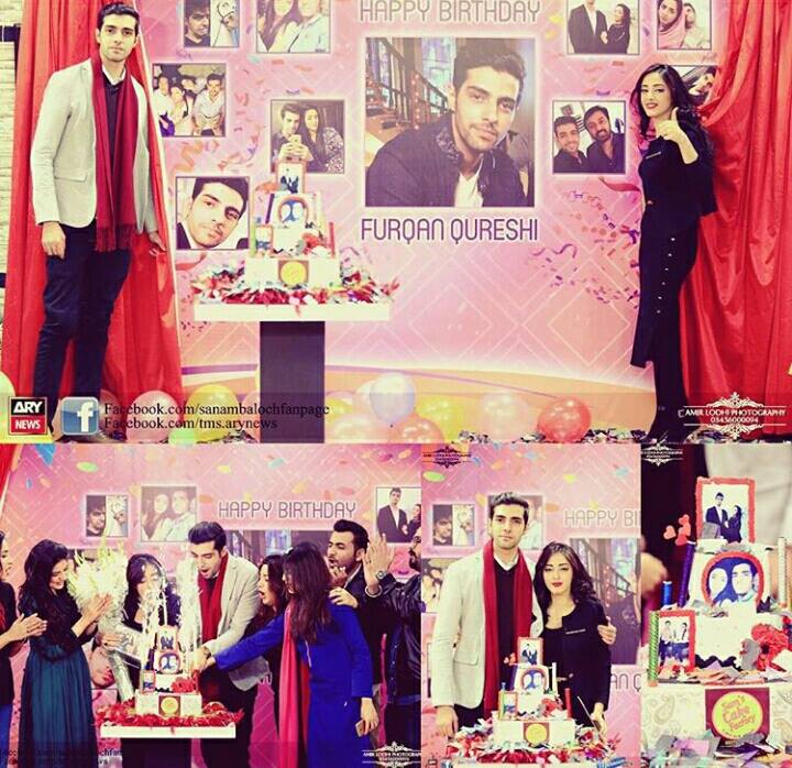 Sanam Chaudry celebrating Furqan Qureshi