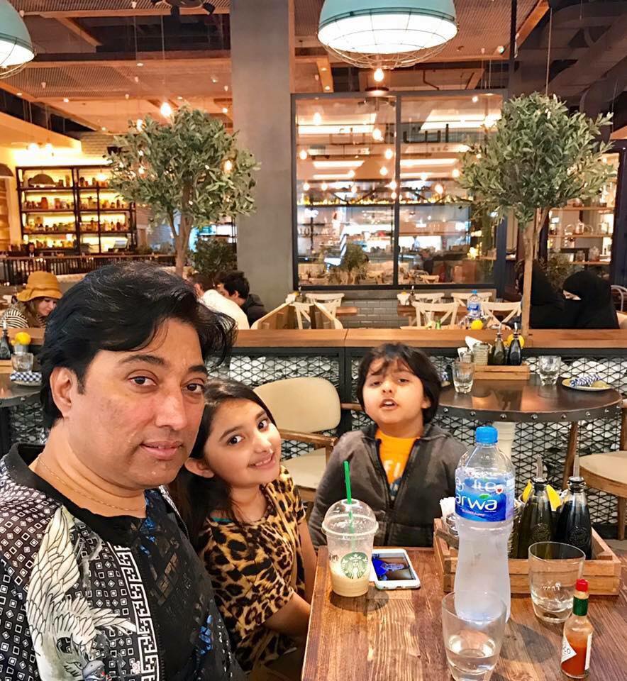 Saud With His Kids In Dubai