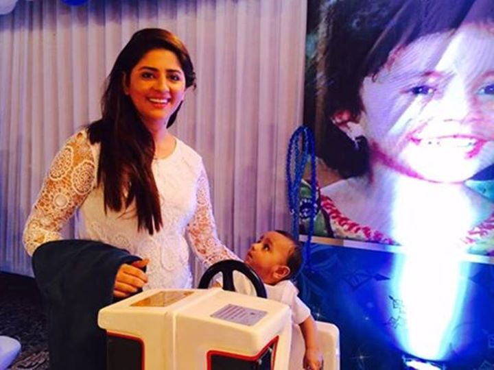 Tehreem Zuberi with her son