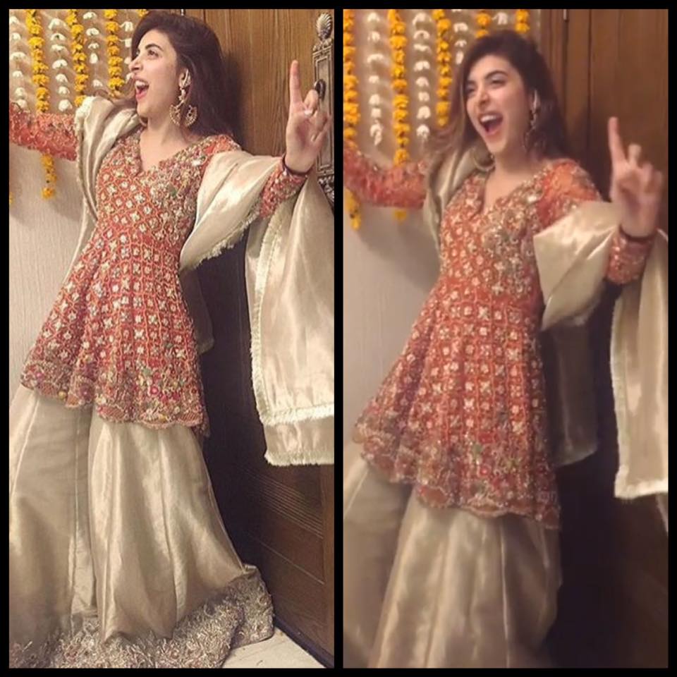 Urwa dancing on her dholaki