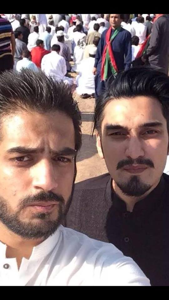 Uzair Jaswal After offering Eid Prayer in Dharna