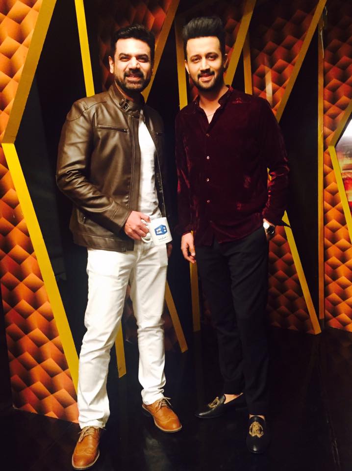 Vasay Chaudry with Atif Aslam on 'Mazaq Raat'