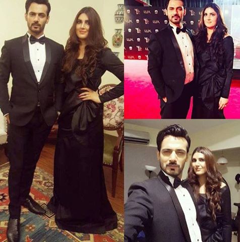 Zahid Ahmed With His Wife At Lux Award