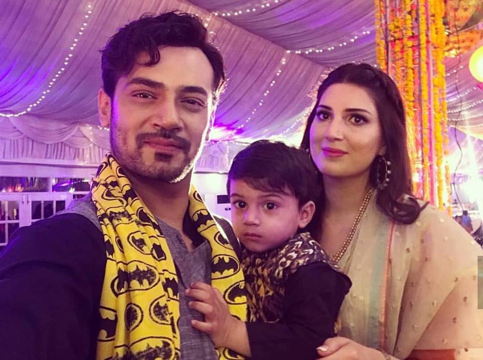 Zahid Ahmed With His Wife & Son
